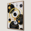 Elegant Black and Gold Accents Canvas Print with Circles