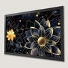 Elegant Black and Gold Floral Art Poster for Home Decor