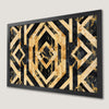 Elegant Black and Gold Geometric Art Poster for Stylish Decor