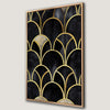 Elegant Black and Gold Geometric Canvas Print for Living Room