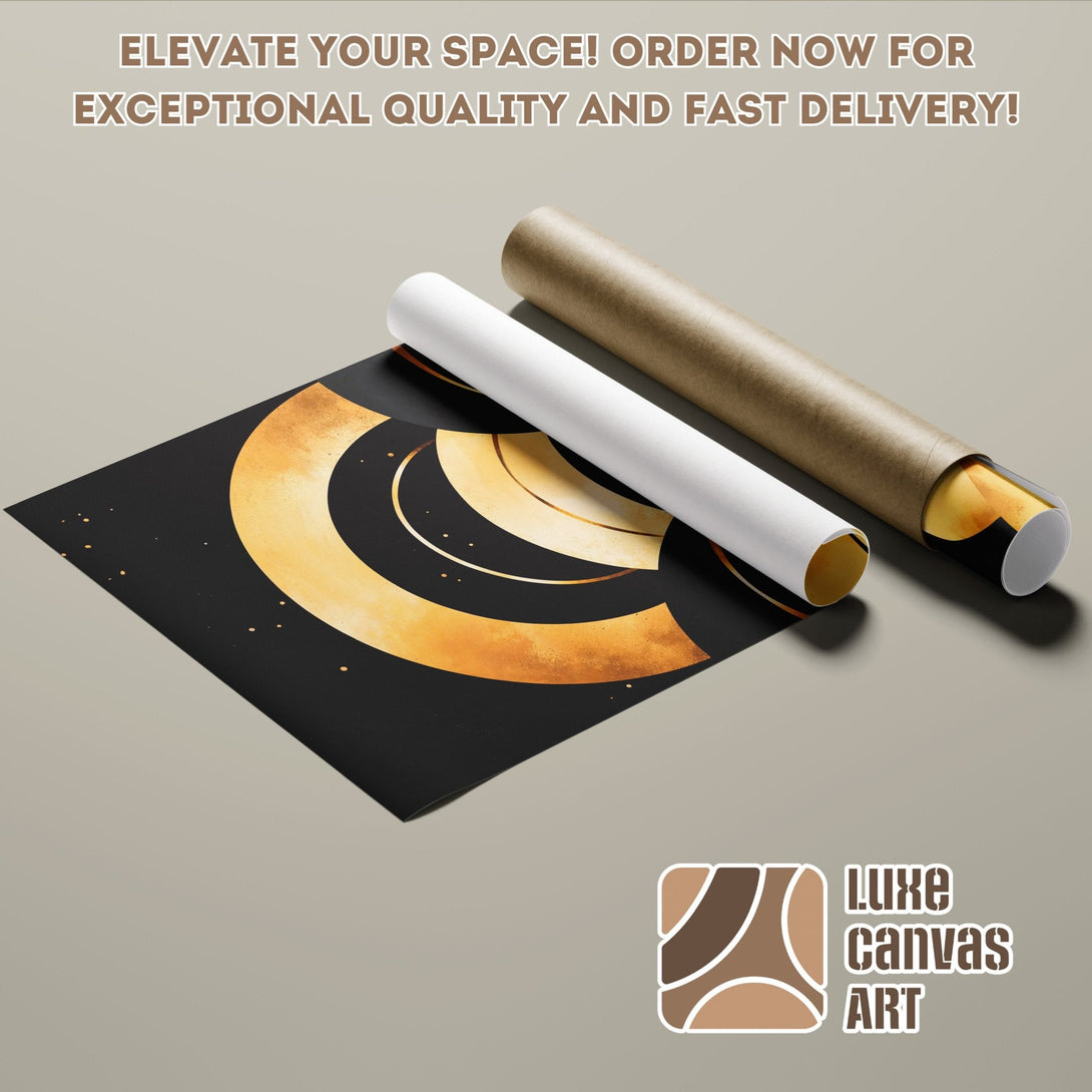 Abstract gold and black Poster Roll, perfect for modern decor. Shop now!