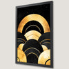 Elegant Black and Gold Semicircles Art Poster for Modern Decor