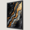 Elegant Black and Gold Vein Art Poster for Luxurious Decor