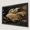 Elegant Black and Gold Waves Art Poster for Home Decor
