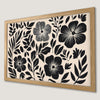 Elegant Black and White Floral Art Poster for Home Decor