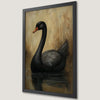 Elegant Black Swan Art Poster - Gothic Cottagecore Wall Decor