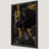 Elegant Black Woman Art Poster with Gold Accents