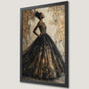Elegant Black Woman Art Poster with Gold Details