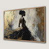 Elegant Black Woman Canvas Print Afrocentric Wall Art