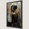 Elegant Black Woman Fashion Art Poster for Stylish Decor