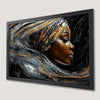 Elegant Black Woman Portrait Art Poster for Home Decor