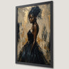 Elegant Black Woman Portrait Art Poster for Stylish Decor