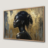 Elegant Black Woman Portrait Canvas Print Wall Art