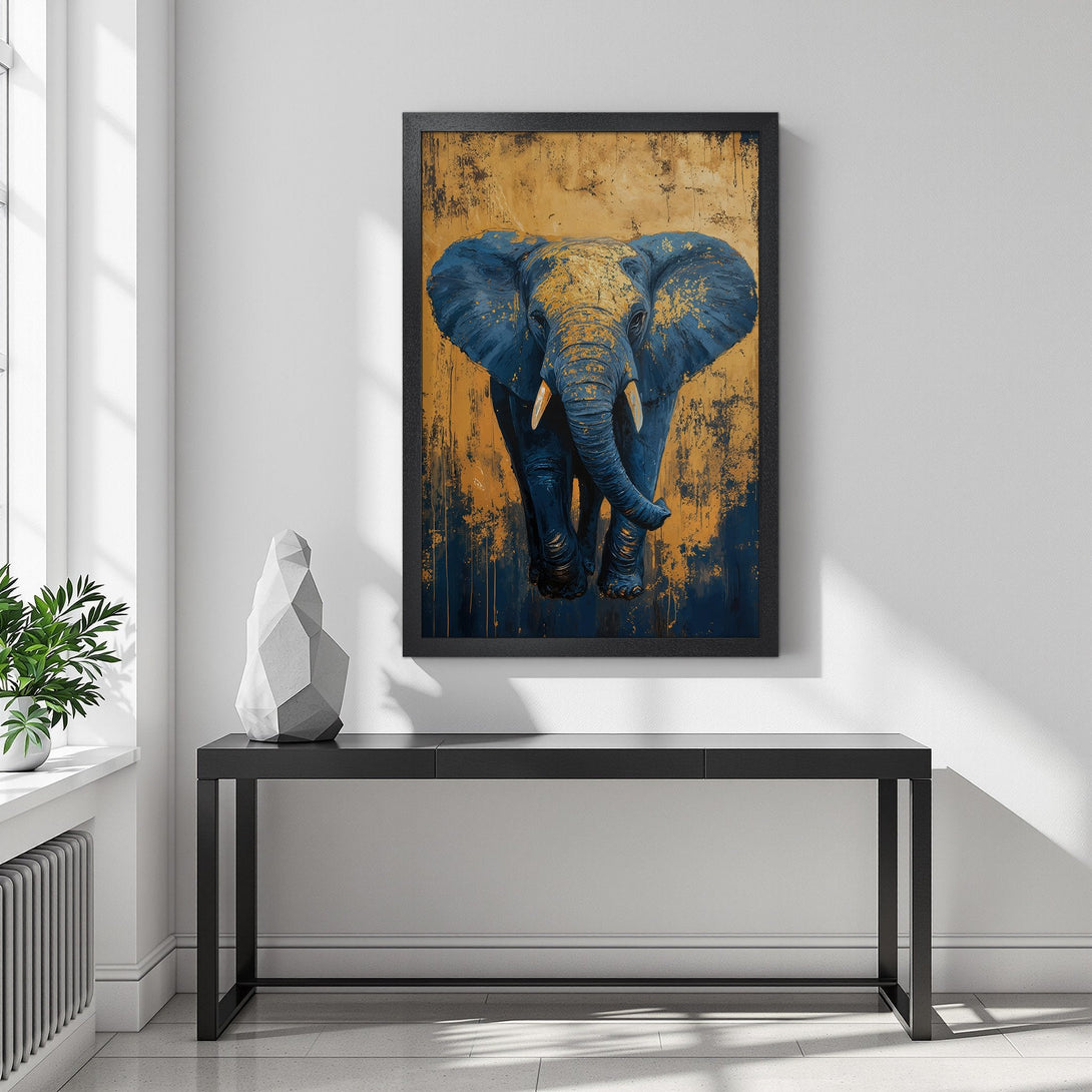 Framed Poster featuring birds in flight, neutral tones, and gold accents. Perfect art for any room!