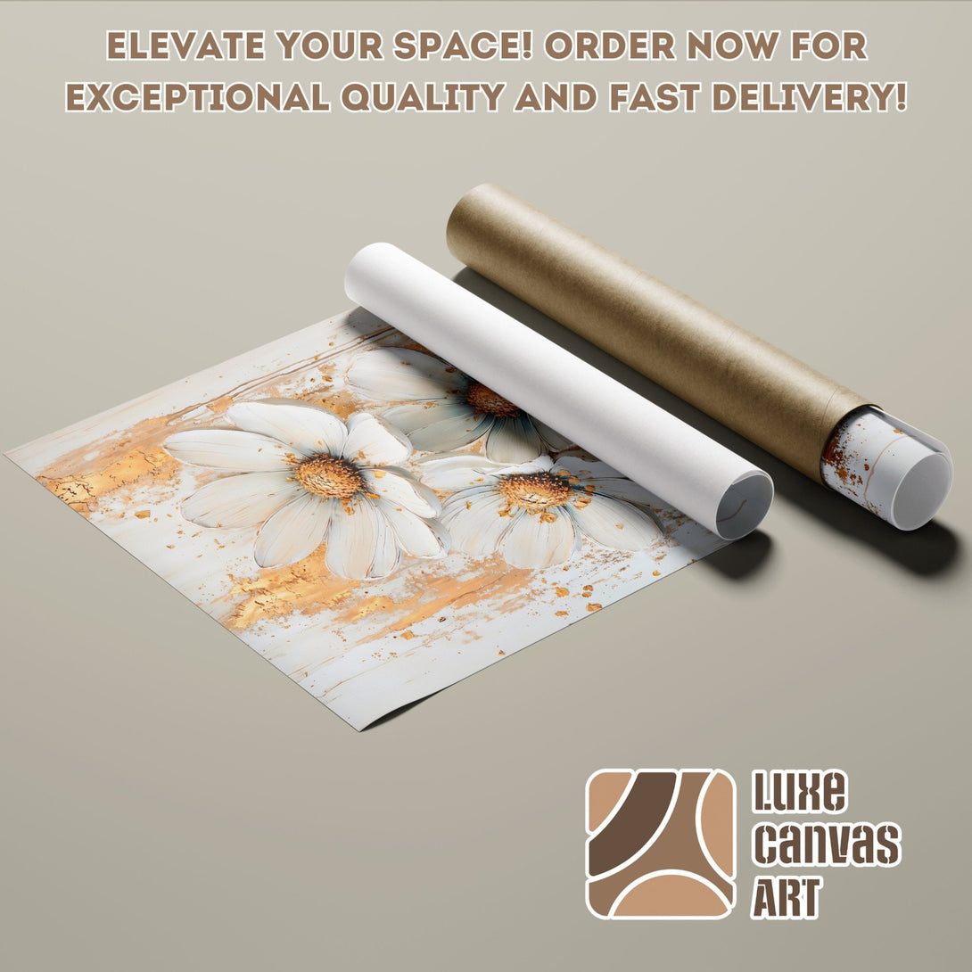 Poster Roll featuring floral art in a neutral color palette. Elevate your space with this stunning artwork! Order yours now.
