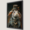 Elegant Bunny in Fancy Clothing Art Poster - Whimsical Wall Decor