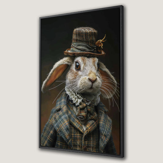 Elegant Bunny in Fancy Clothing Canvas Print