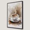 Elegant Coffee Cup Canvas Print for Modern Kitchen Decor