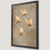 Elegant Cranes in Flight Art Poster - Minimalist Decor for Your Home