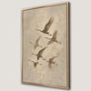 Elegant Cranes in Flight Canvas Print Minimalist Decor