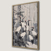 Elegant Cranes in Snowy Forest Canvas Print Wall Art