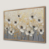 Elegant Cream and Gold Flowers Canvas Print