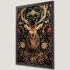 Elegant Deer Art Poster with Floral Details