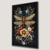 Elegant Dragonfly with Enchanted Flowers Canvas Print