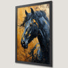 Elegant Equestrian Art Poster - Gold and Black Horse Print