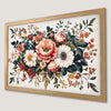 Elegant Floral Art Poster with Vintage Botanical Design