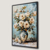 Elegant Floral Still Life Canvas Print with Framed Painting