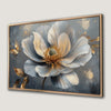Elegant Framed Floral Canvas Print for Bedroom Wall Decor