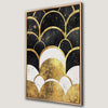 Elegant Geometric Arch Canvas Print with Gold Accents