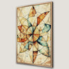 Elegant Geometric Art Canvas Print of Abstract Flowers