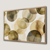 Elegant Geometric Beige Green and Brown Circles Canvas Print