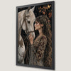 Elegant Girl and White Horse Art Poster - Gothic Fantasy Decor