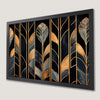 Elegant Gold and Black Leaf Pattern Art Poster for Modern Decor