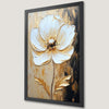 Elegant Gold and White Floral Art Poster for Modern Decor