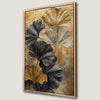 Elegant Golden and Black Ginkgo Leaves Canvas Print