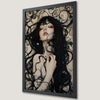 Elegant Gothic Portrait Art Poster for Bohemian Decor