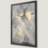 Elegant Gray Marble Art Poster with Golden Veins