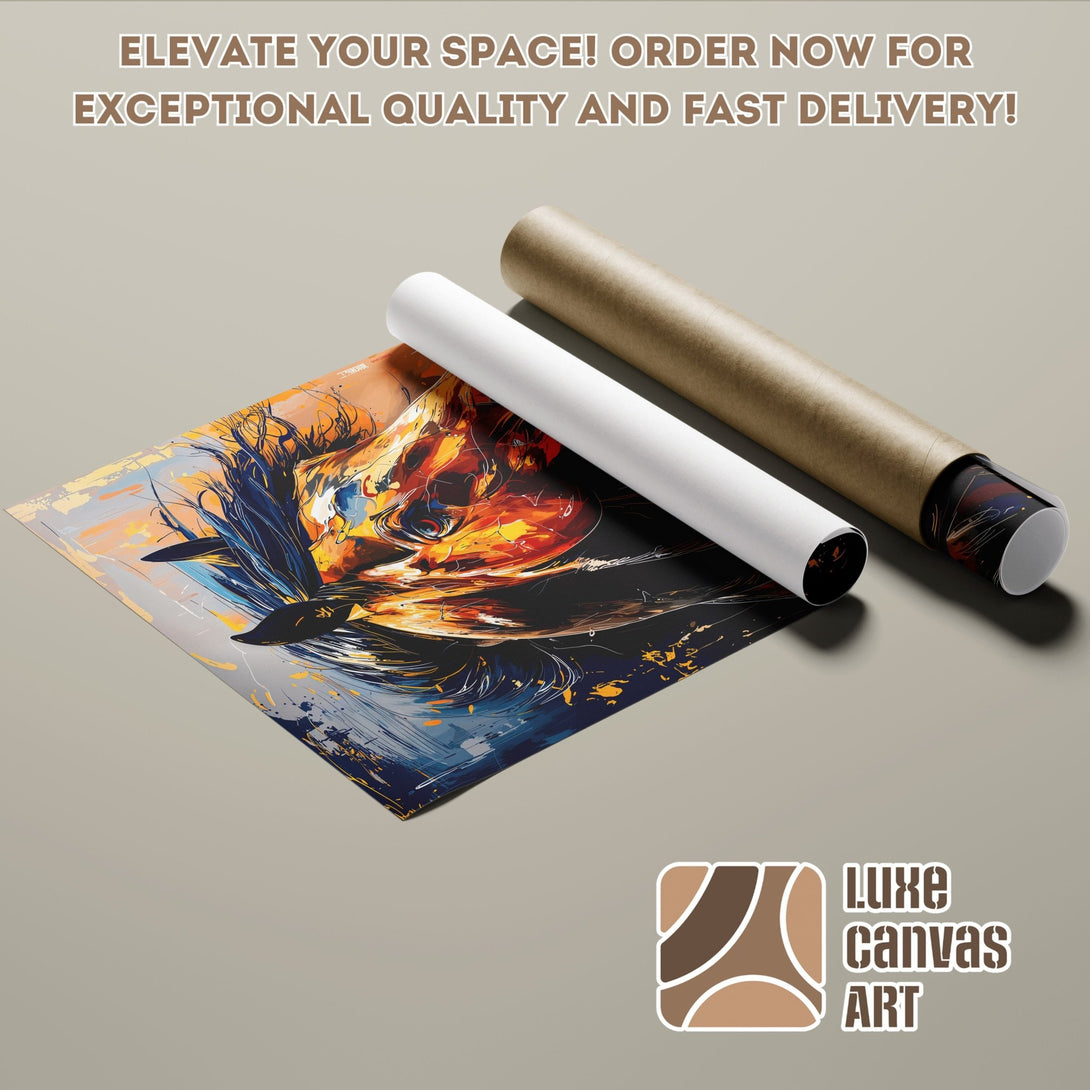 Abstract art Poster Roll with a warm color palette. Order your art today!