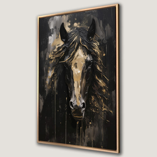 Elegant Horse Canvas Print Western Rustic Wall Art