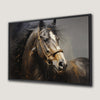 Elegant Horse Oil Paint Portrait Canvas Print Art