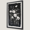 Elegant Monochrome Floral Art Poster for Sophisticated Decor