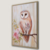Elegant Owl with Roses Bohemian Framed Canvas Print