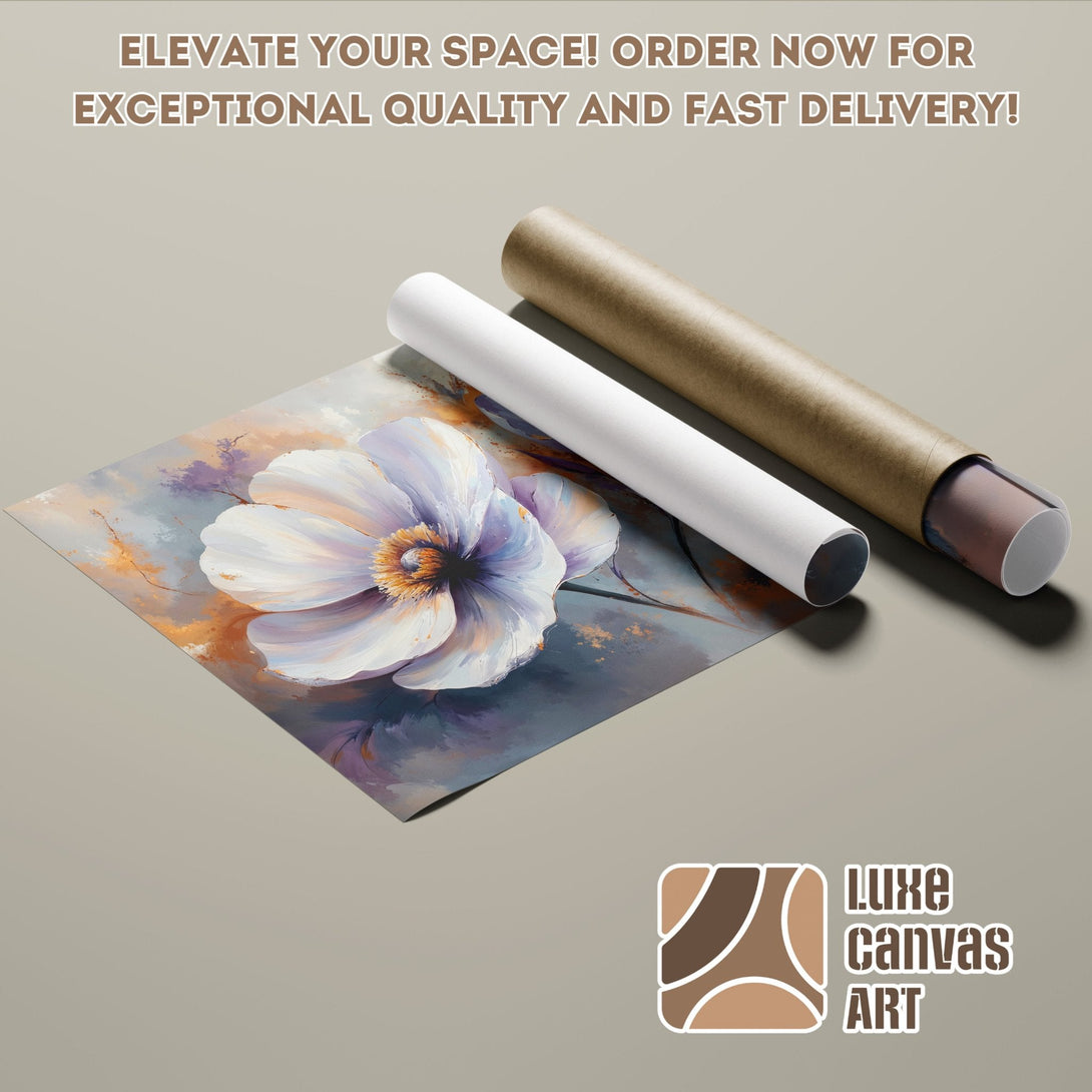 Poster Roll featuring a floral art print in a soft, muted color palette. Elevate your space with art!