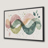 Elegant Pastel Pink and Green Watercolor Canvas Print