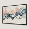 Elegant Pastel Print Canvas Print with Blue Pink Peach Waves