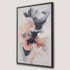 Elegant Peach and Grey Swirls Canvas Print for Modern Offices